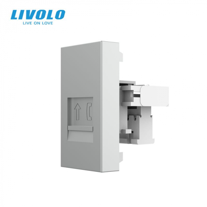 Modul Priza simpla telefon 1M, RJ11, Livolo [1]