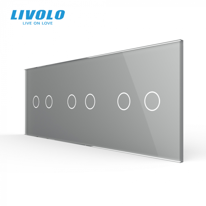 Panou intrerupator dublu+dublu+dublu sticla crystal [1]