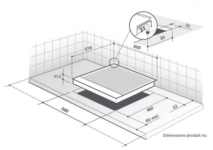 Plita incorporabila gaz cu 4 arzatoare 60 cm De Dietrich DPE7620XF [4]