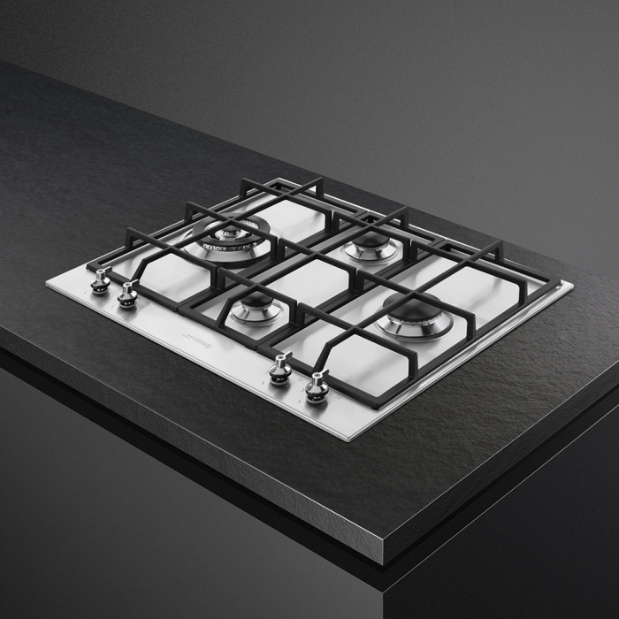Plita incorporabila inox 4 arzatoare pe gaz 60 cm Smeg, colectia Classica [3]