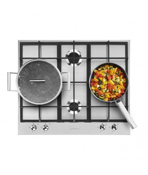 Plita incorporabila inox 4 arzatoare pe gaz 60 cm Smeg, colectia Classica [4]