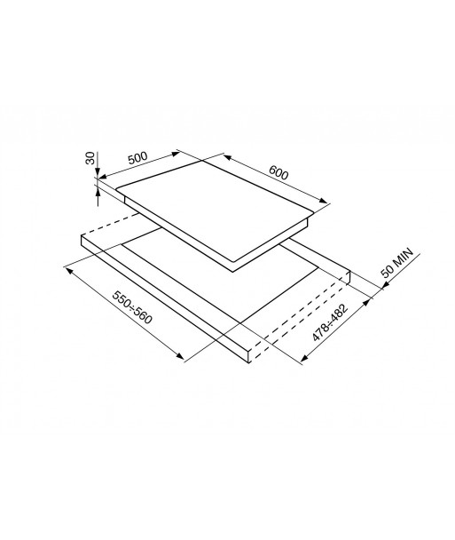 Plita incorporabila SMEG Coloniale,4 arzatoare gaz, 60 cm, alb cu auriu [4]
