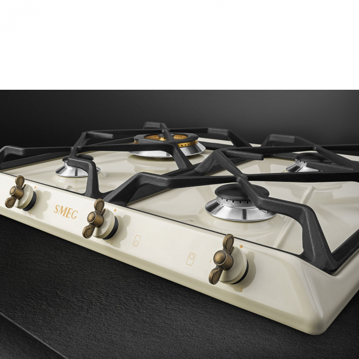 Plita incorporabila,SMEG Coloniale,4 arzatoare gaz, 60 cm,crem [3]