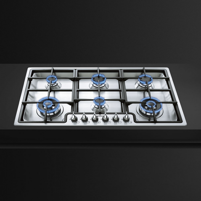Plita inox incorporabila SMEG Classica, 6 arzatoare gaz, 90 cm [2]