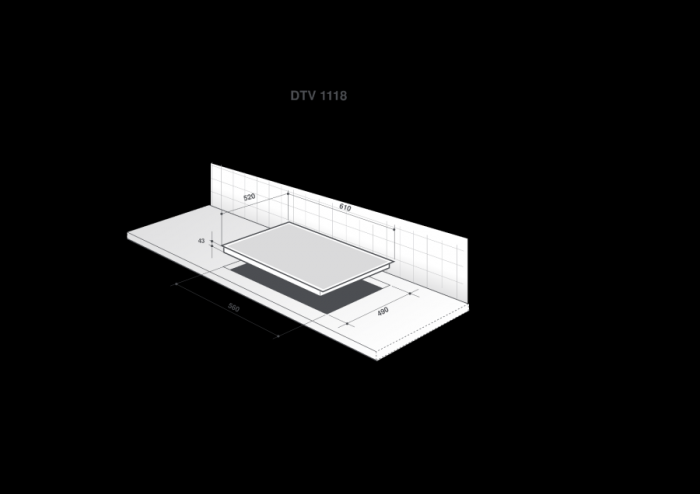 Plita pe gaz De Dietrich 65 cm 4 arzatoare pe blat din inox [3]