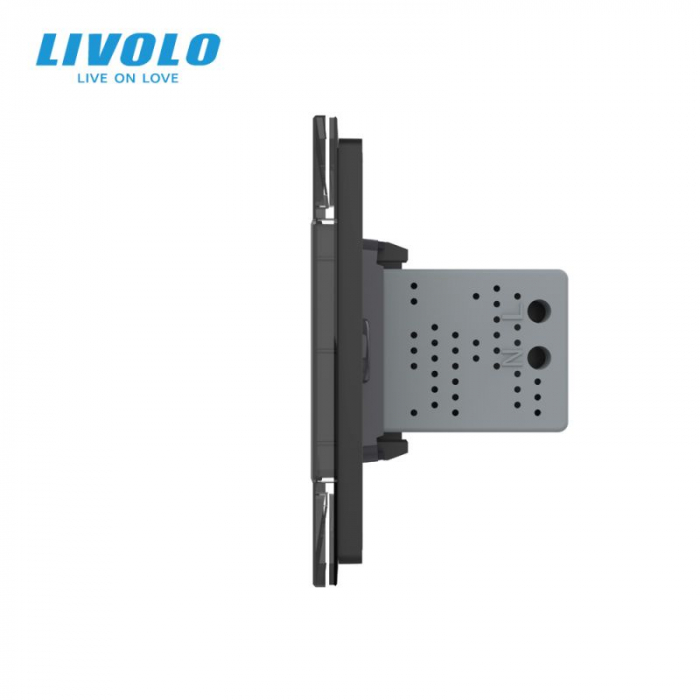 Priza cvadrupla USB, 4M, cu rama sticla Livolo [4]