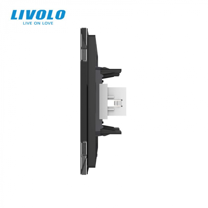 Priza dubla HDMI cu panou din sticla securizata Livolo [3]