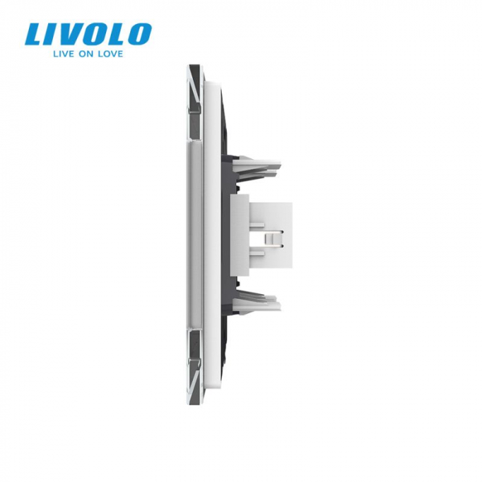 Priza dubla HDMI cu panou din sticla securizata Livolo [3]