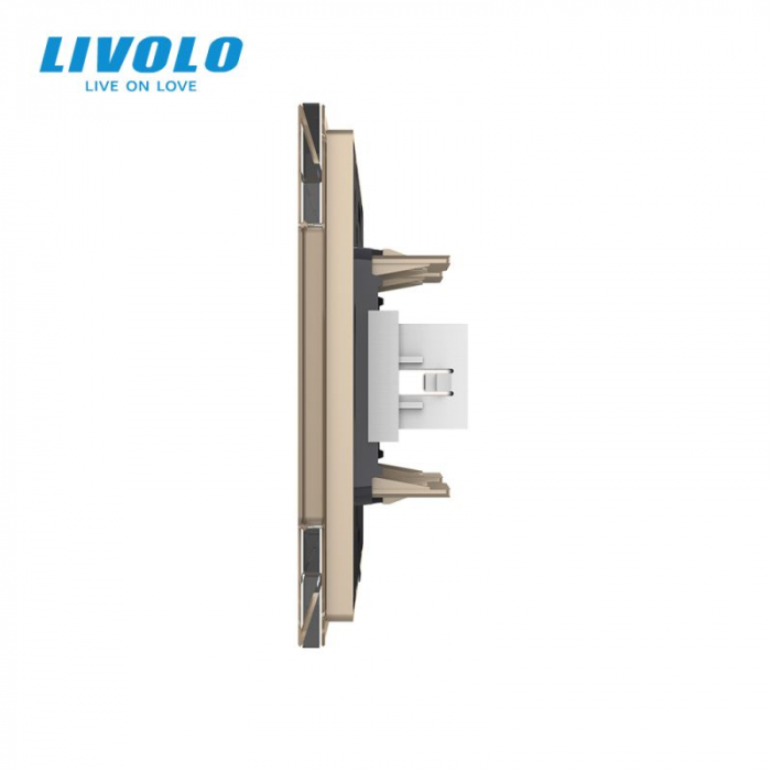 Priza dubla HDMI cu panou din sticla securizata Livolo [3]