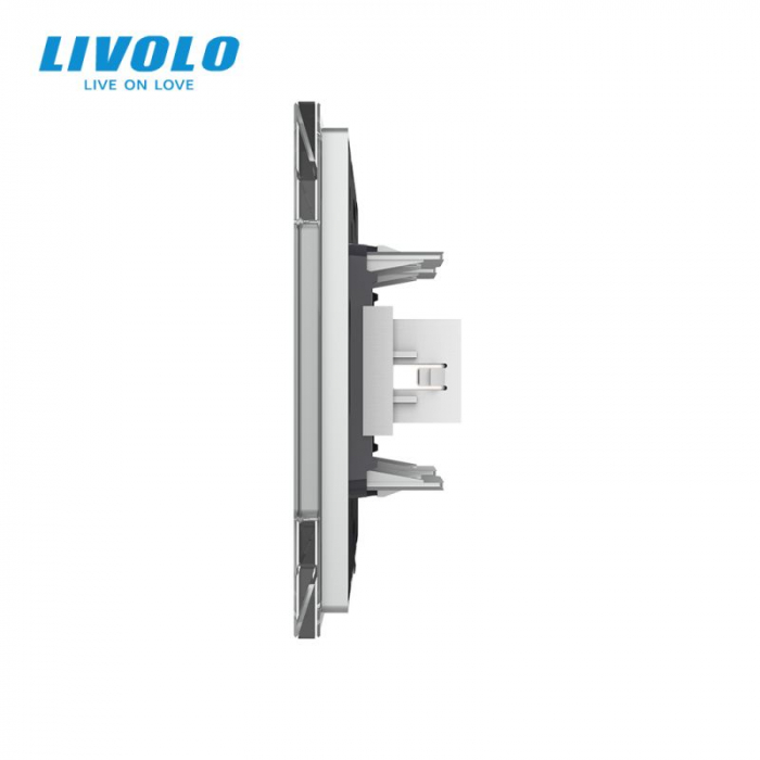 Priza dubla HDMI cu panou din sticla securizata Livolo [3]