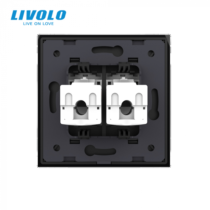 Priza dubla RJ45 rețea calculator + retea calculator Livolo [4]
