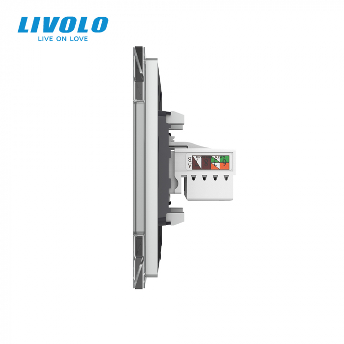 Priza dubla RJ45 rețea calculator + retea calculator Livolo [3]