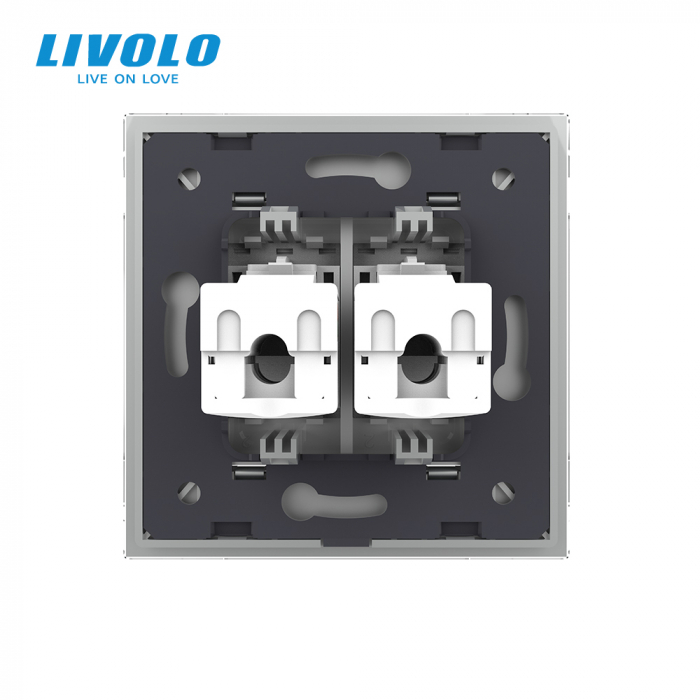 Priza dubla RJ45 rețea calculator + retea calculator Livolo [4]