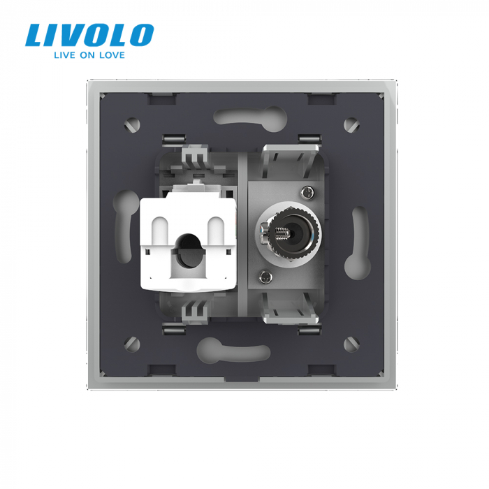 Priza dubla TV+retea calculator RJ45 Livolo [4]