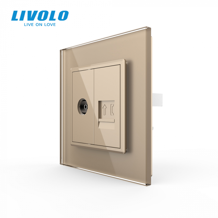 Priza dubla Tv si telefon marca Livolo [1]