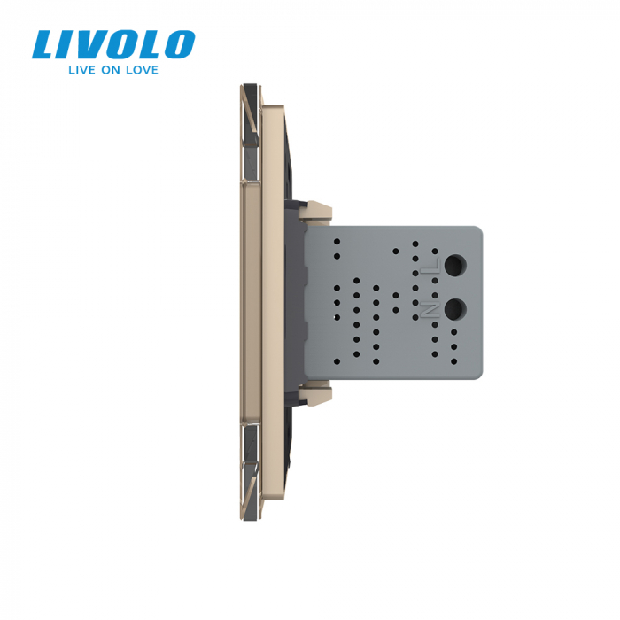 Priză dublă USB cu panou sticla, Livolo [3]