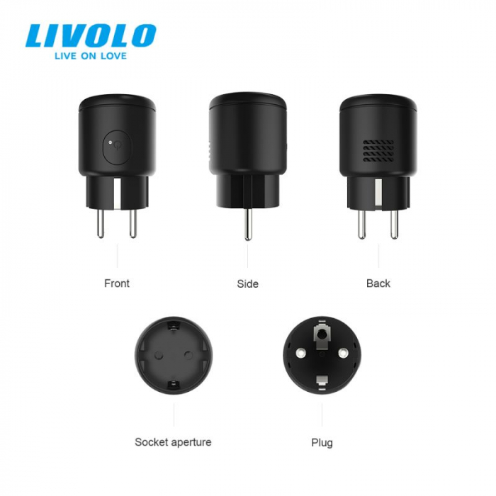 Priza inteligenta/smart Livolo plug-in WiFi, control vocal sau din aplicatia Mobila [4]