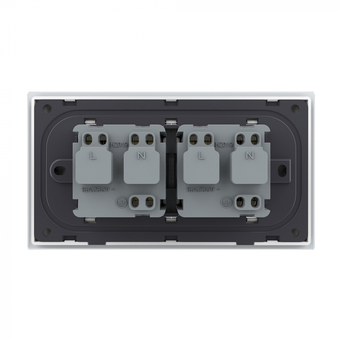 Priza Schuko dubla cu rama sticla 4 M standard italian Livolo [3]