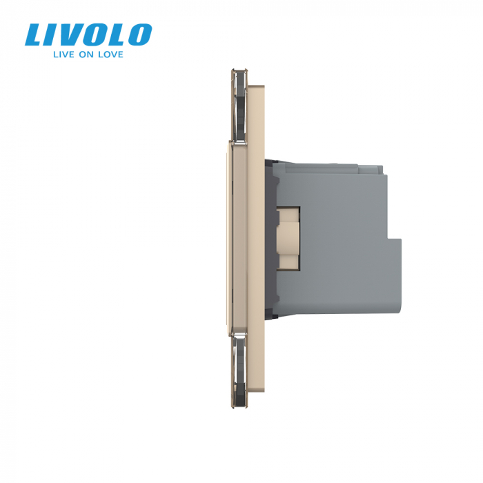 Priza Schuko dubla ZIGBEE smart-control din aplicatia Livolo , standard italian [4]