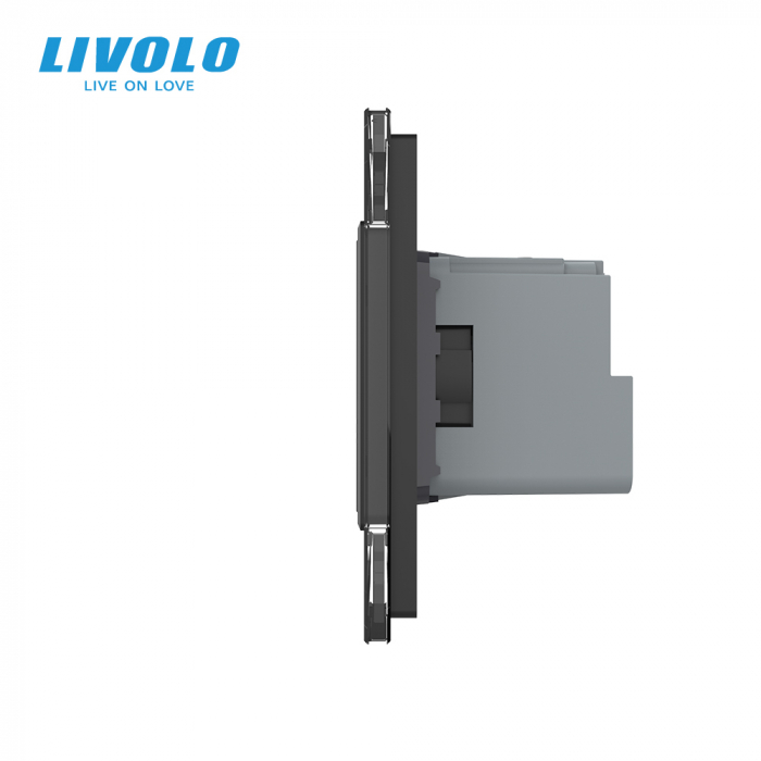 Priza Schuko dubla ZIGBEE smart-control din aplicatia Livolo , standard italian [2]