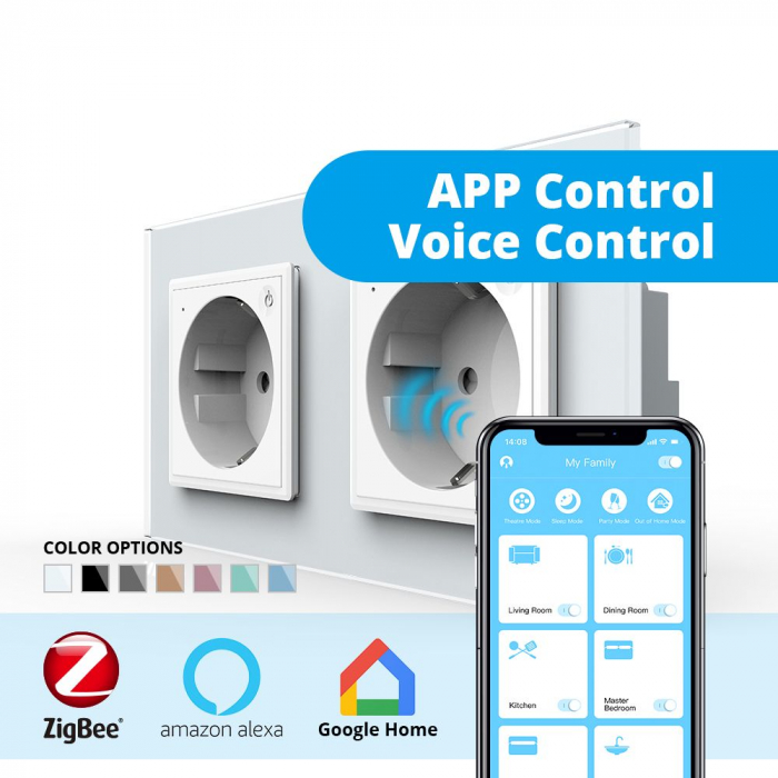 Priza Schuko dubla ZIGBEE smart-control din aplicatia Livolo [2]