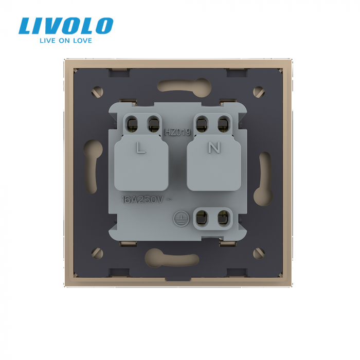 Priza Schuko Livolo cu protectie impotriva apei si panou sticla [12]