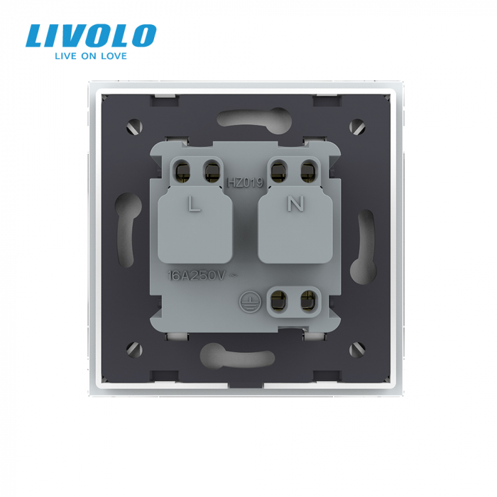 Priza Schuko Livolo cu protectie impotriva apei si panou sticla [4]