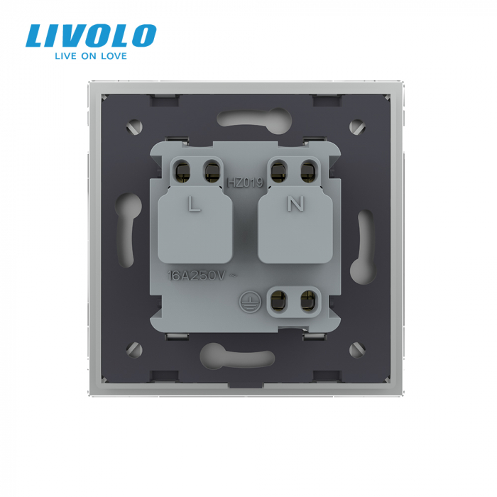 Priza Schuko Livolo cu protectie impotriva apei si panou sticla [3]