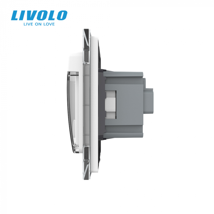 Priza Schuko Livolo cu protectie impotriva apei si panou sticla [3]