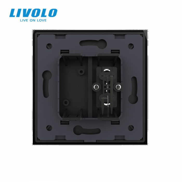 Priza simpla Audio RCA cu panou sticla crystal Livolo [4]