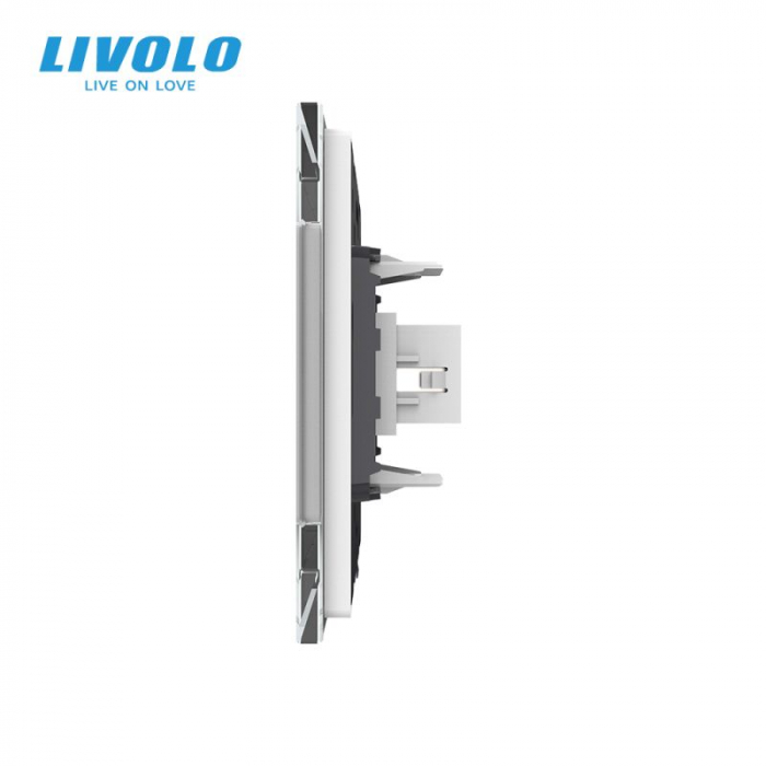 Priza simpla mare HDMI cu panou din sticla Livolo [3]