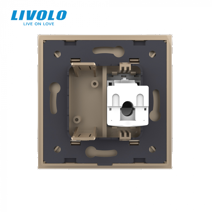 Priza simpla retea calculator RJ45 Livolo [4]