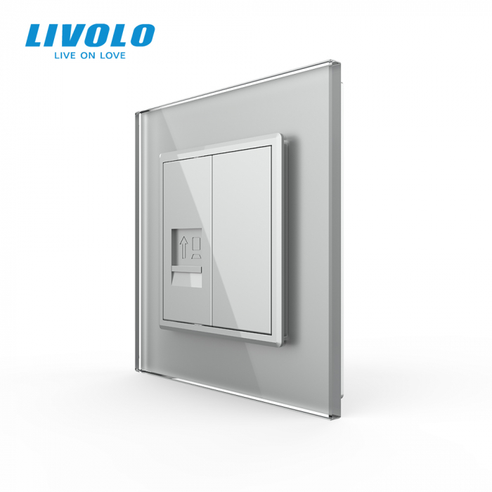 Priza simpla retea calculator RJ45 Livolo [1]