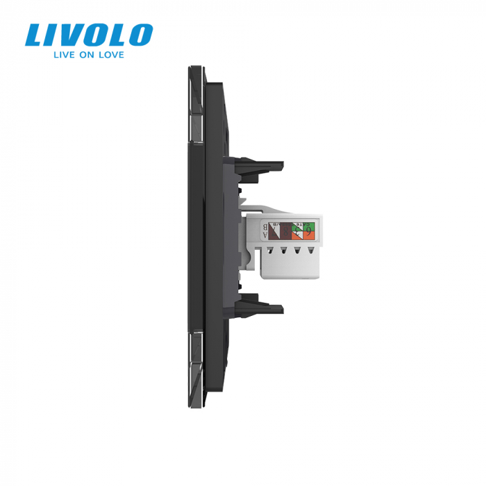 Priza simpla retea calculator RJ45 Livolo [3]