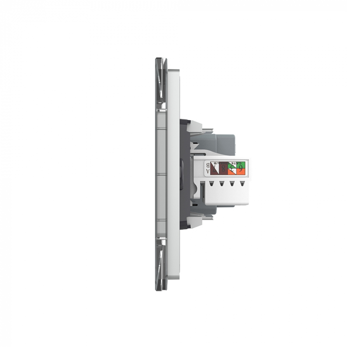 Priza Schuko dubla cu rama sticla 4 M standard italian Livolo [3]