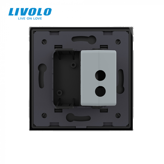 Priza simpla USB cu panou sticla Livolo [4]