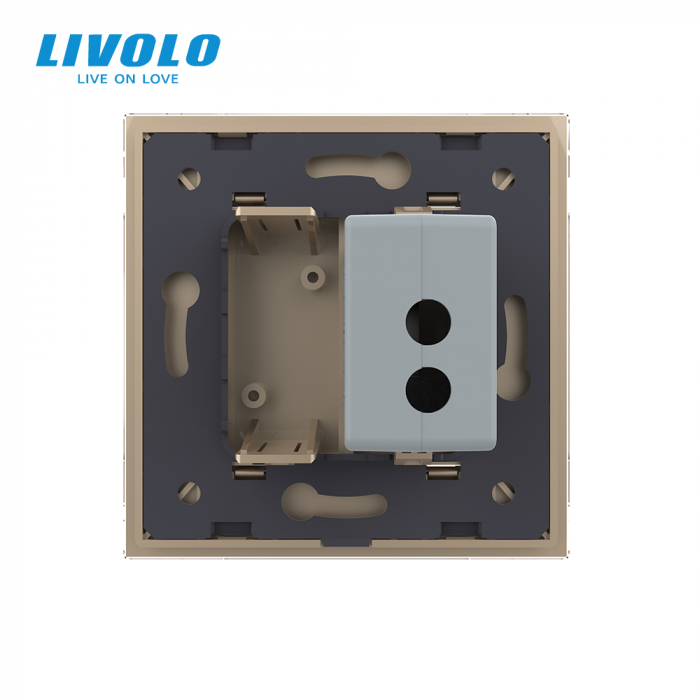 Priza simpla USB cu panou sticla Livolo [4]