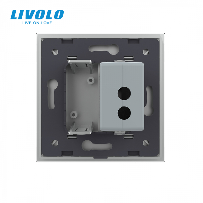 Priza simpla USB cu panou sticla Livolo [4]