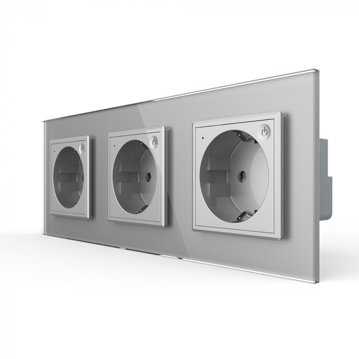 Priza tripla schuko zigbee cu control din aplicatia mobila Livolo [1]