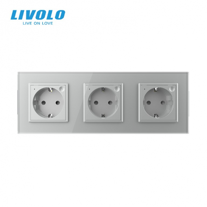 Priza tripla schuko zigbee cu control din aplicatia mobila Livolo [5]