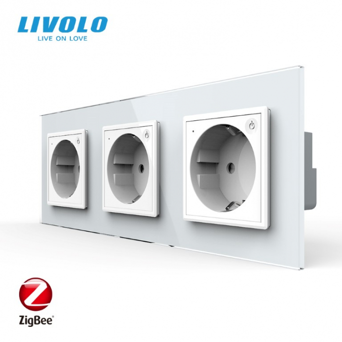 Priza tripla schuko zigbee cu control din aplicatia mobila Livolo [5]
