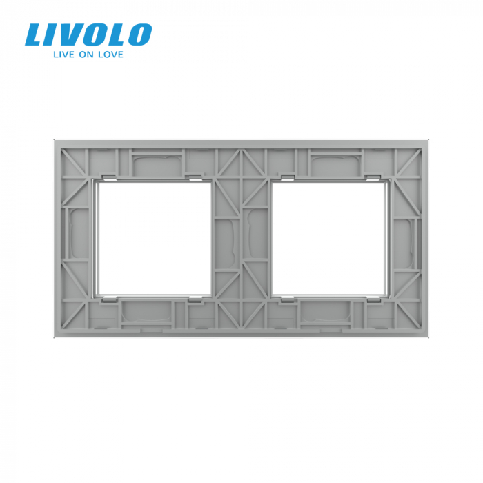 Rama din sticla pentru priza schuko dubla, Livolo [4]