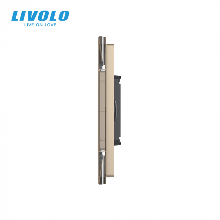 Rama din sticla securizata pentru 3 module Livolo [2]