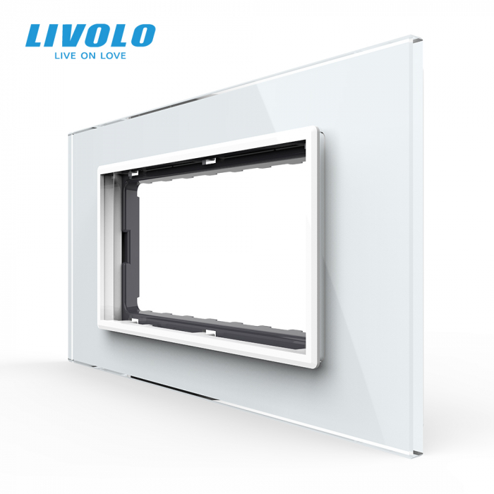 Rama din sticla securizata pentru 3 module Livolo [1]