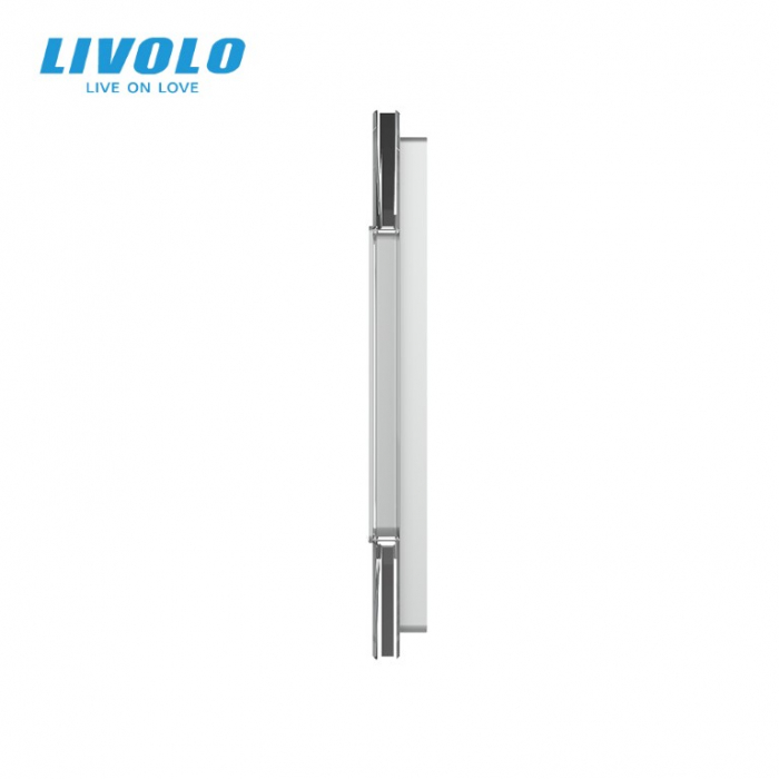Rama din sticla pentru intrerupator cu touch simplu + priza simpla Livolo [4]