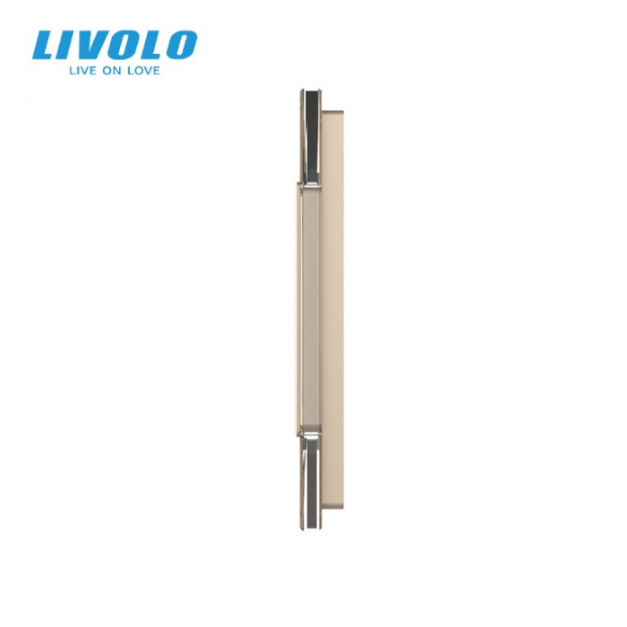 Rama din sticla pentru intrerupator cu touch simplu + priza simpla Livolo [3]