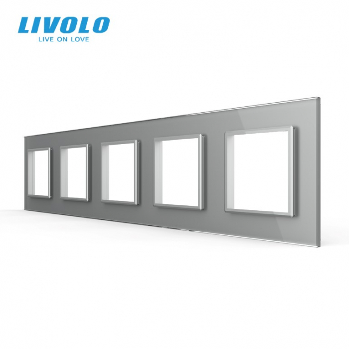 Rama Priza Cvintupla din sticla Crystal Livolo [1]