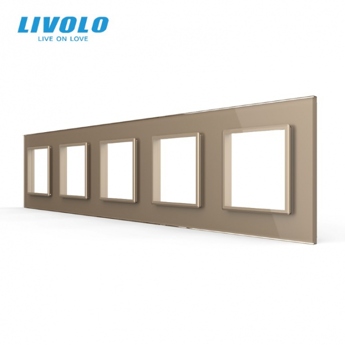 Rama Priza Cvintupla din sticla Crystal Livolo [1]