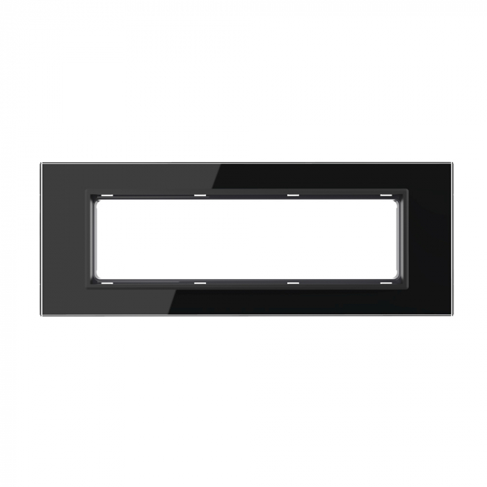 Rama din sticla Crystal 6/7 module si rama metalica Livolo, standard Italian [2]