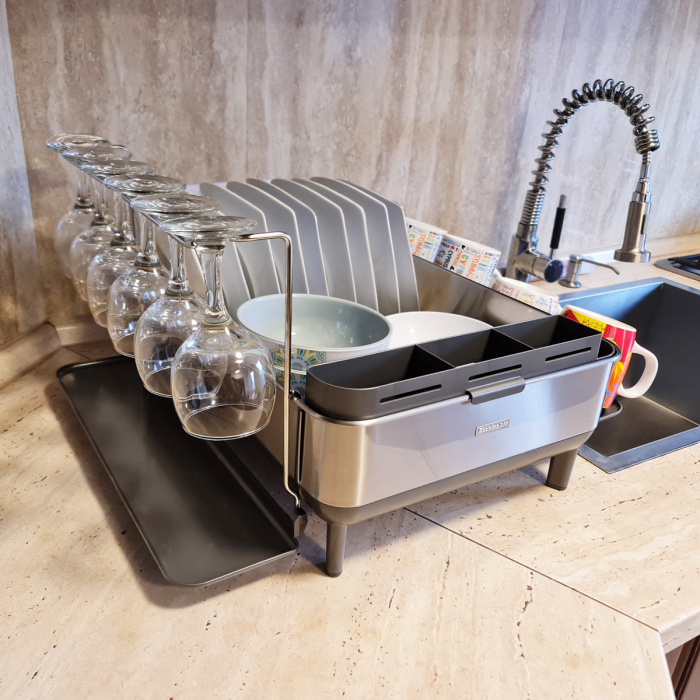 Scurgator vase/farfurii/pahare Dish Rack Large pe blat langa chiuveta din inox si ABS [12]